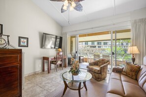 Condo, 1 Bedroom | Living area | Flat-screen TV, DVD player, iPod dock - Maui Kaanapali S #b233 1 Bedroom Condo by RedAwning (Lahaina)