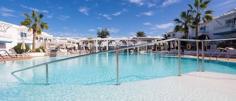2 outdoor pools, open 10:00 AM to 6:00 PM, pool umbrellas, sun loungers