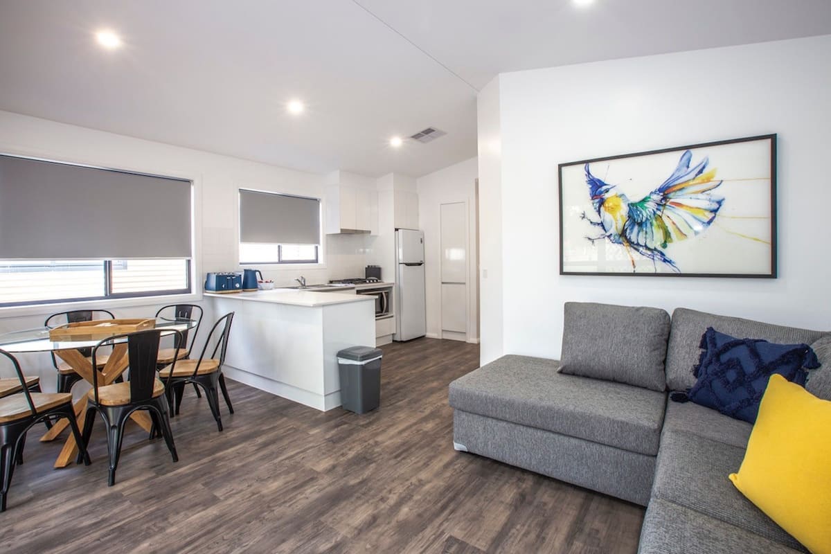 Luxury Cabin, 3 Bedrooms, 2 Bathrooms | Living area | Flat-screen TV, ping pong