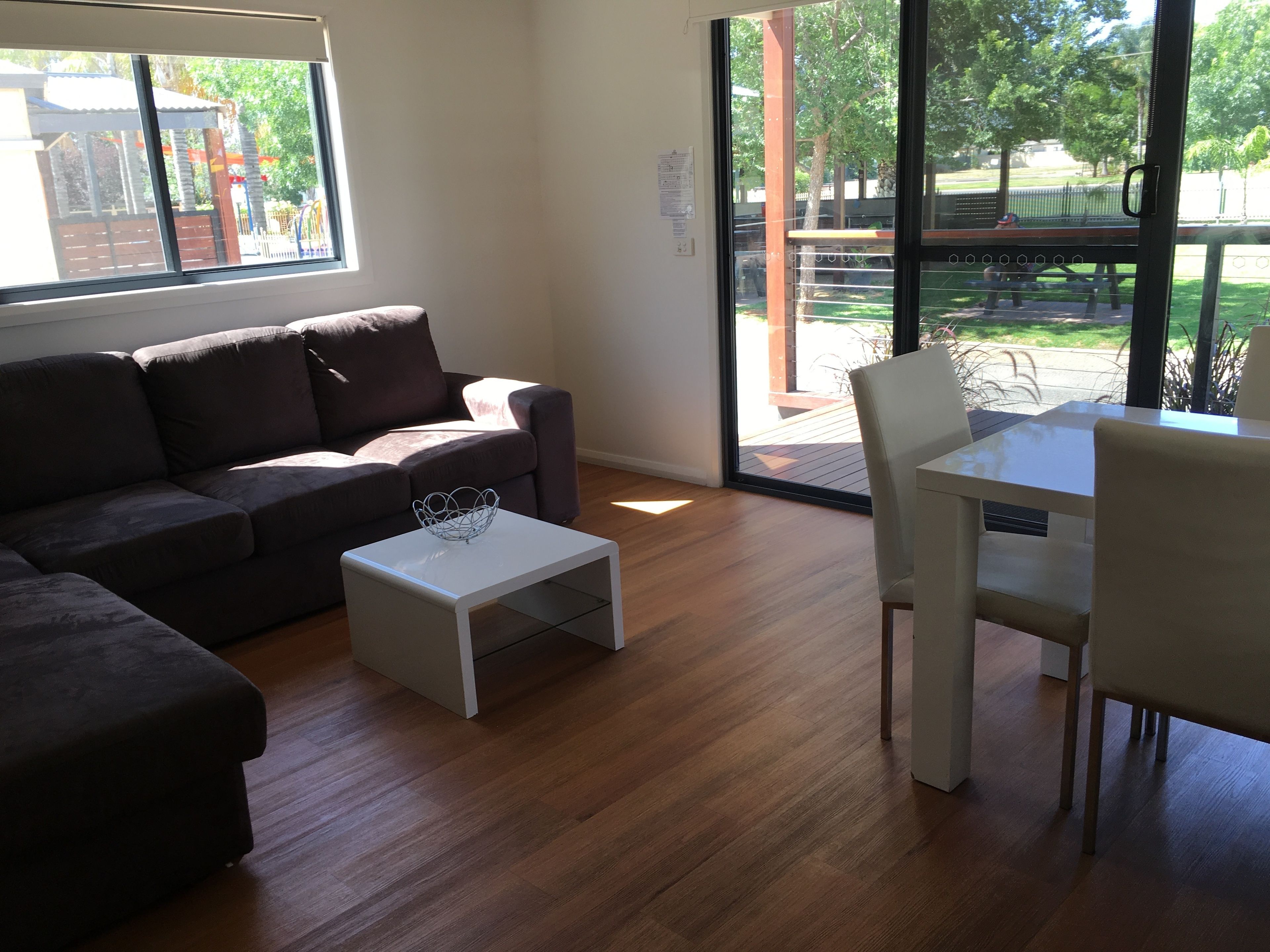 Park View Cabin | Living area | Flat-screen TV, table tennis