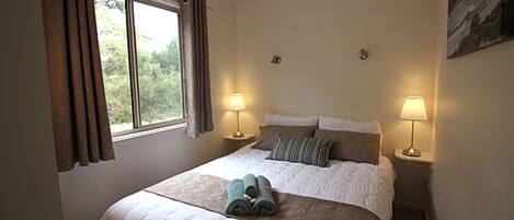 2 Bedroom Nature Cabin | Premium bedding, iron/ironing board