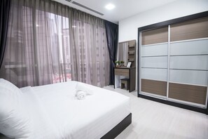 行政公寓, 3 间卧室, 城市景观 | 2 多间卧室、办公桌、熨斗/熨衣板、免费 WiFi