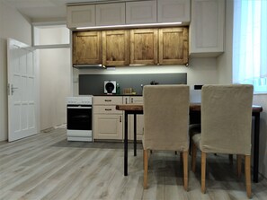Design Apartment, 1 Bedroom | Private kitchen | Fridge, oven, stovetop, dishwasher