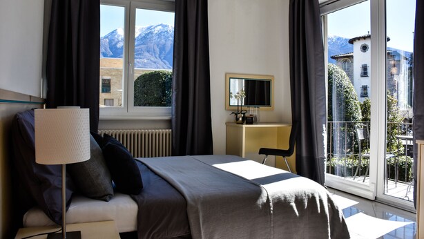 Double Room, Balcony | Premium bedding, minibar, in-room safe, desk - Albergo Mirador (Ascona)