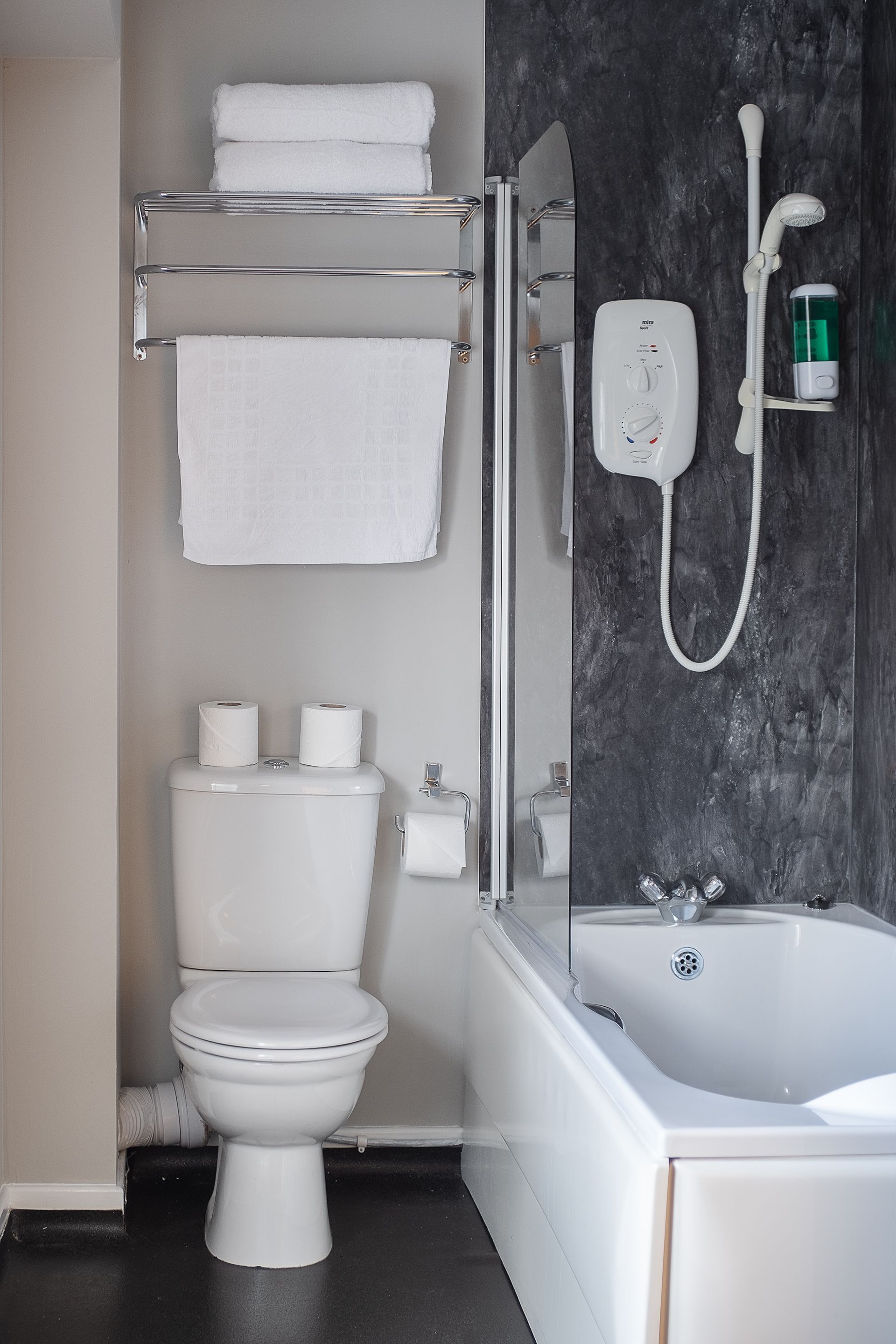 deluxe double room, ensuite | bathroom | combined shower/bathtub, towels, toilet paper