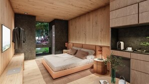 1 Schlafzimmer, Minibar, Schreibtisch, laptopgeeigneter Arbeitsplatz