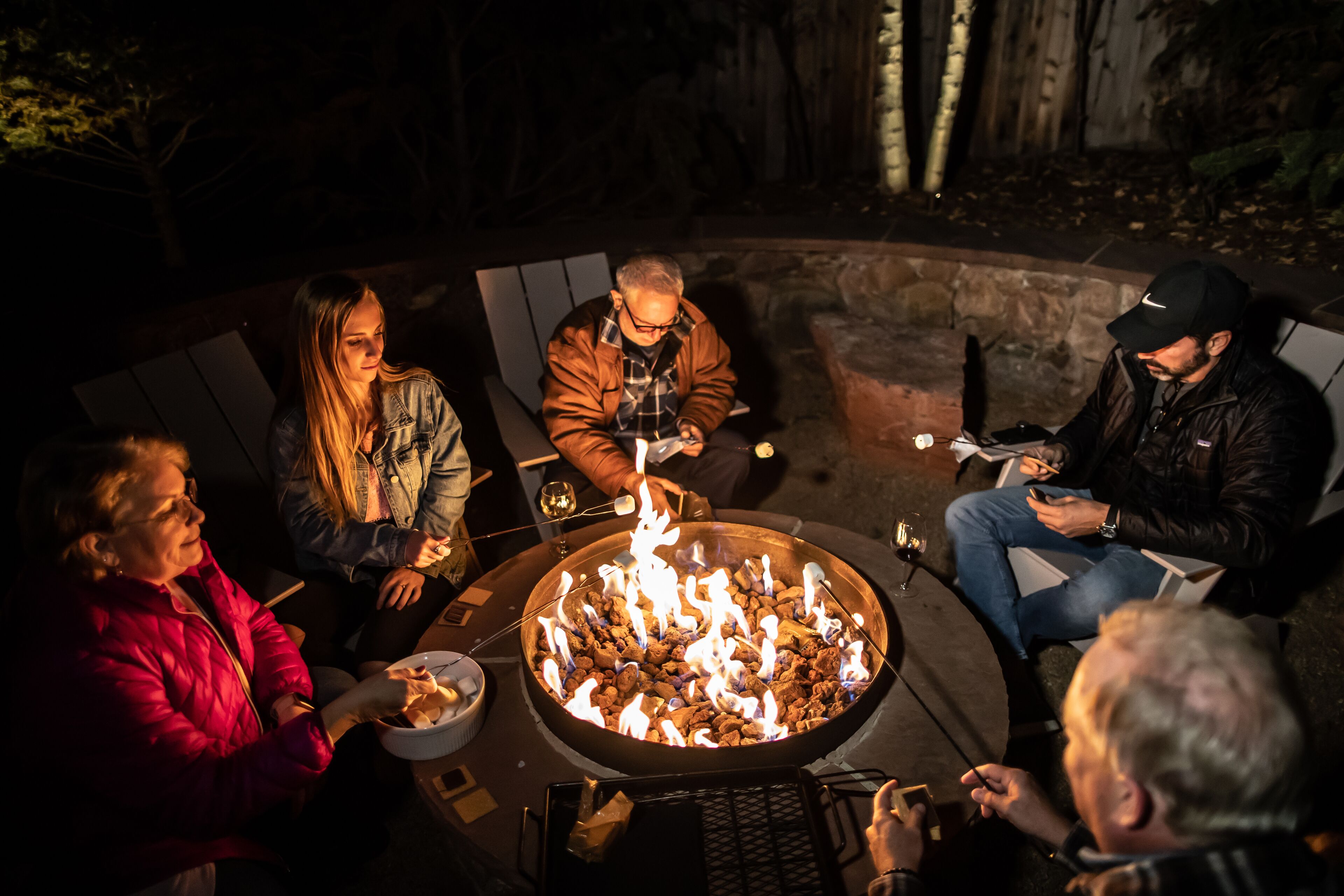 Outdoor banquet area