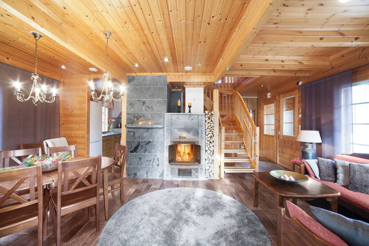 Villa Luxe, 4 chambres, sauna (Marsalkka) | Coin séjour