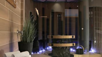 Couples treatment room(s), sauna, hot tub, body treatments, aromatherapy