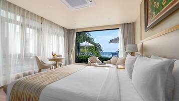 Svit - 1 queensize-säng - mot havet (Ocean (No Balcony)) | Utsikt mot havet/stranden