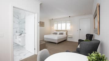 Studio, 1 queensize bed, toegankelijk voor mindervaliden | Een minibar, een bureau, een strijkplank/strijkijzer, gratis babybedden
