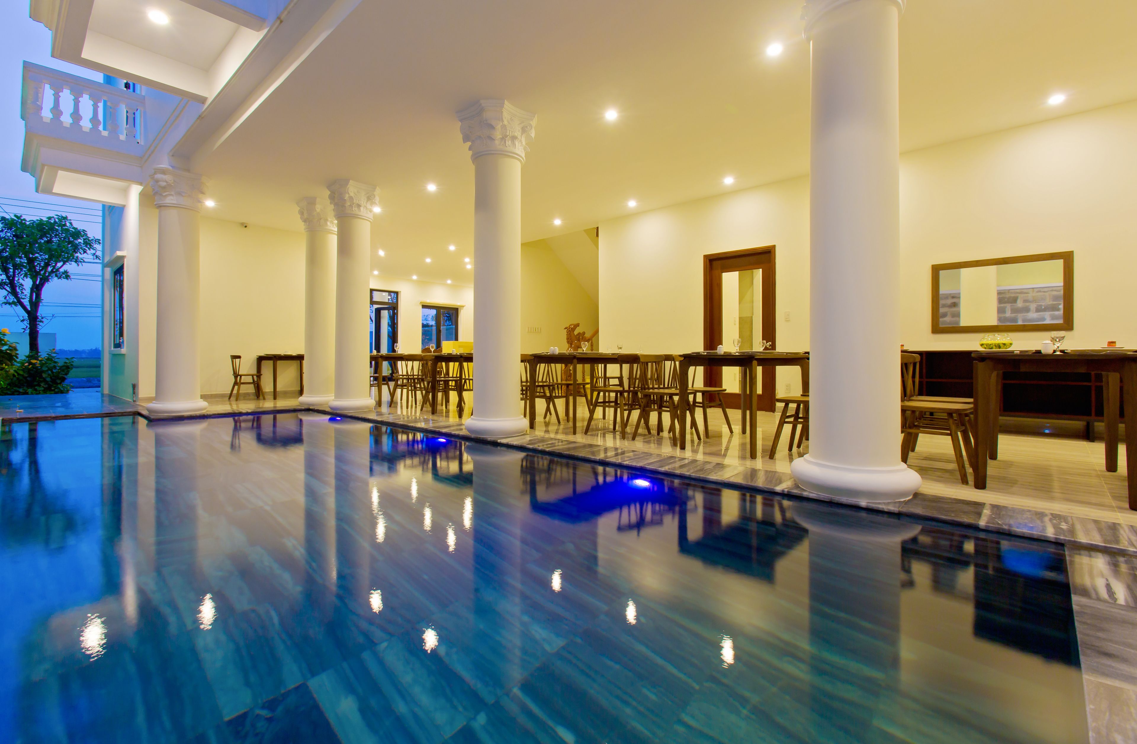 indoor pool, outdoor pool