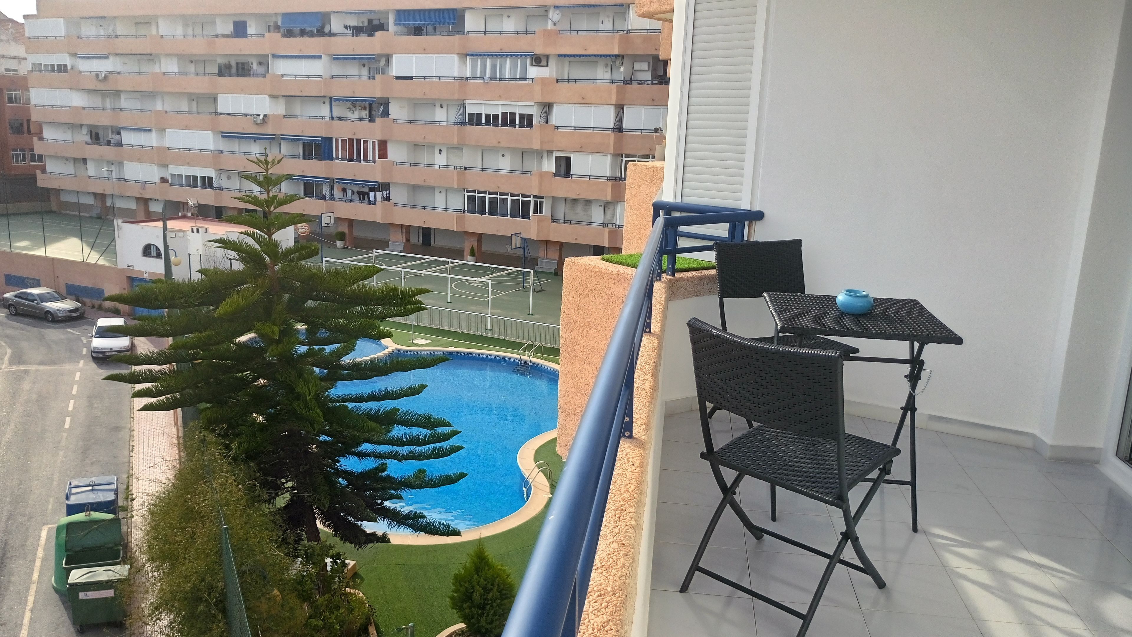 studio, pool view | terrace/patio