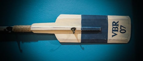 A wooden object with the text "VBR 07" on it.