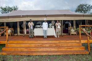 Breakfast, lunch, dinner served; local and international cuisine - Serengeti Acacia Central Camp (Serengeti)