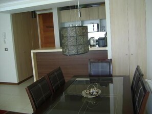 Family Apartment, 2 Bedrooms, Balcony, Garden View | In-room dining - Departamento Laguna Mar 7 (La Serena)