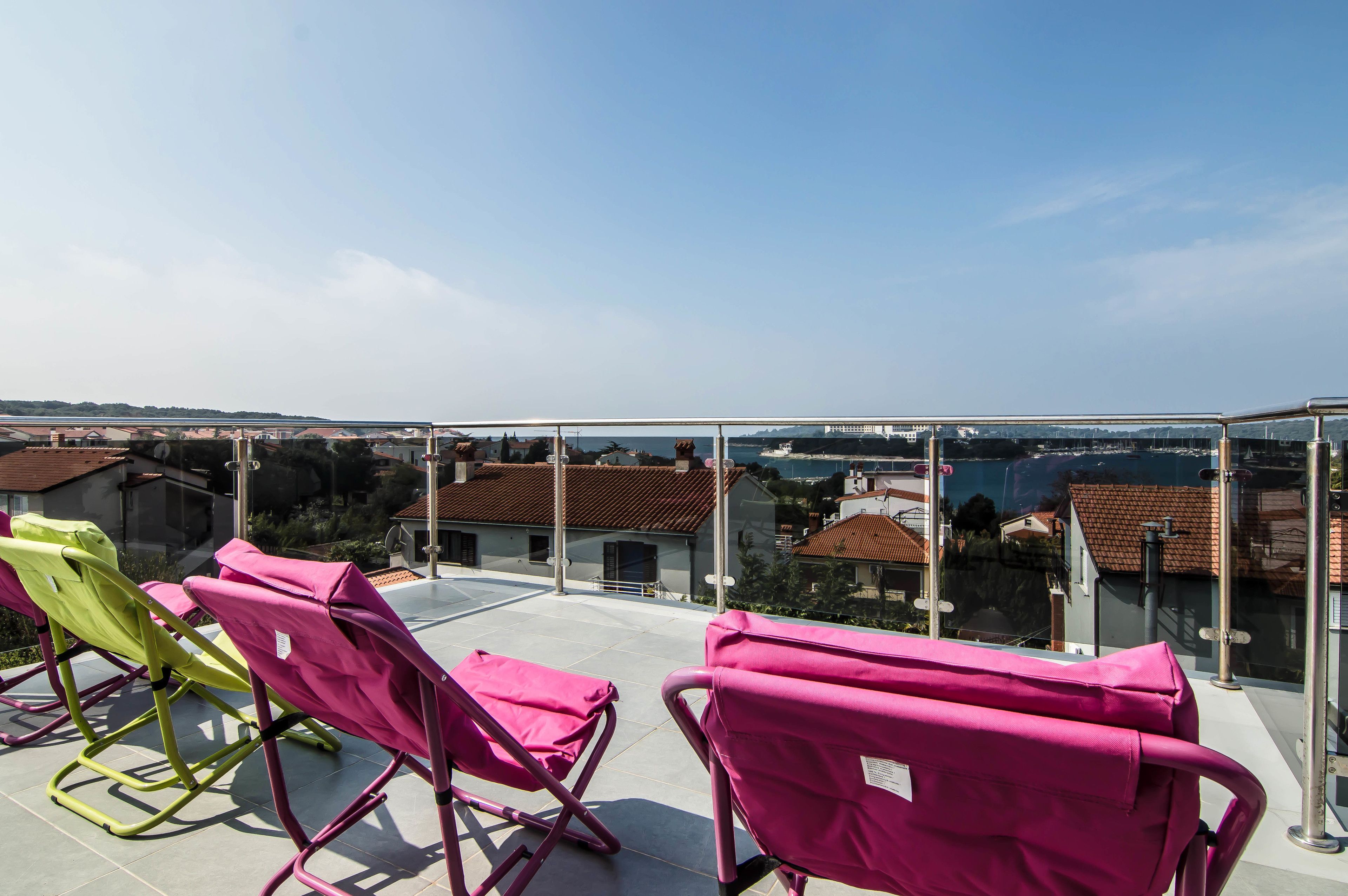 Superior Apartment, 2 Bedrooms, Fireplace, Sea View | Terrace/patio