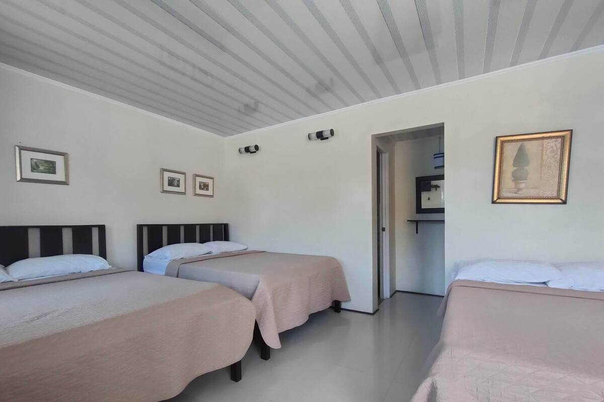 Blackout curtains, free WiFi, bed sheets