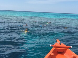 Private beach nearby, scuba diving