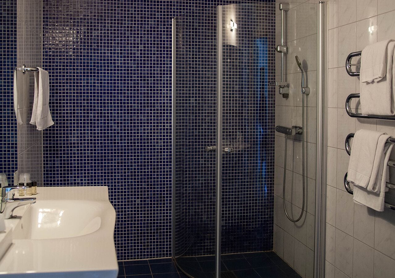 Habitación doble económica (with Sofa Bed or Bunk Bed) | Baño | Amenidades de baño gratuitas, secadora de cabello, toallas, jabón 