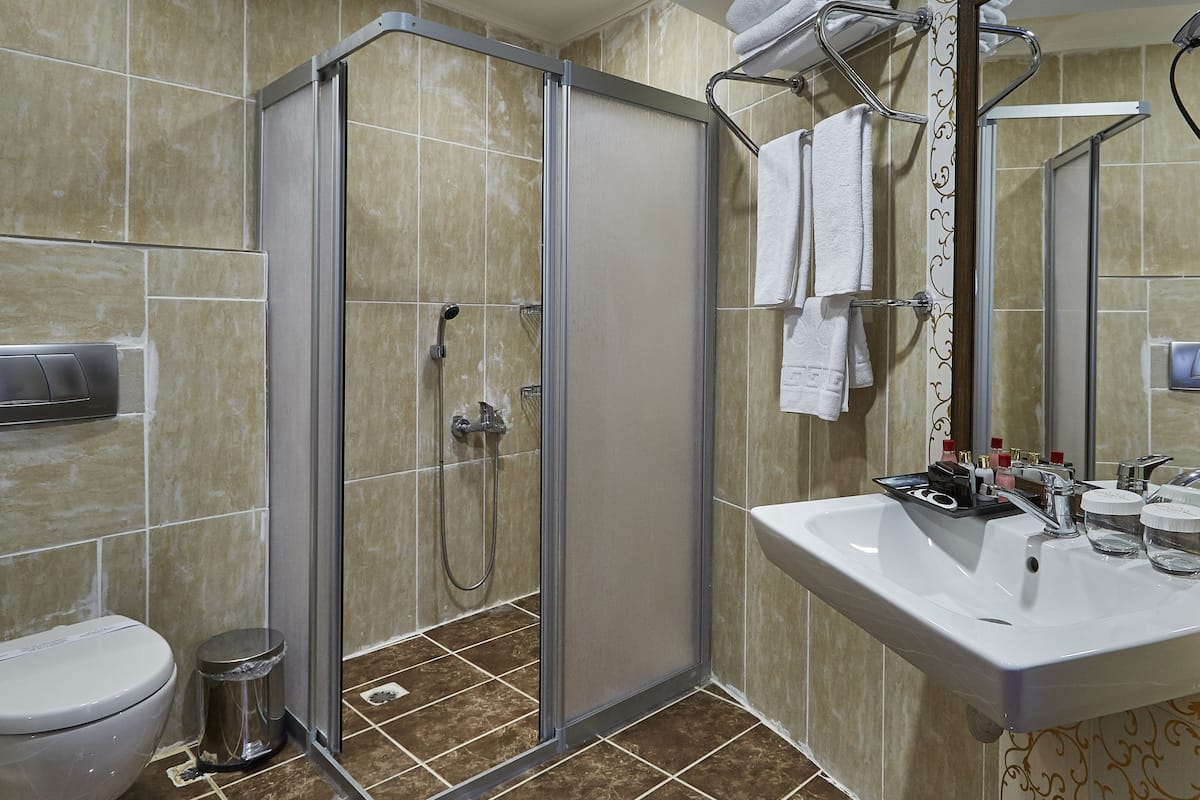 Hair dryer, towels