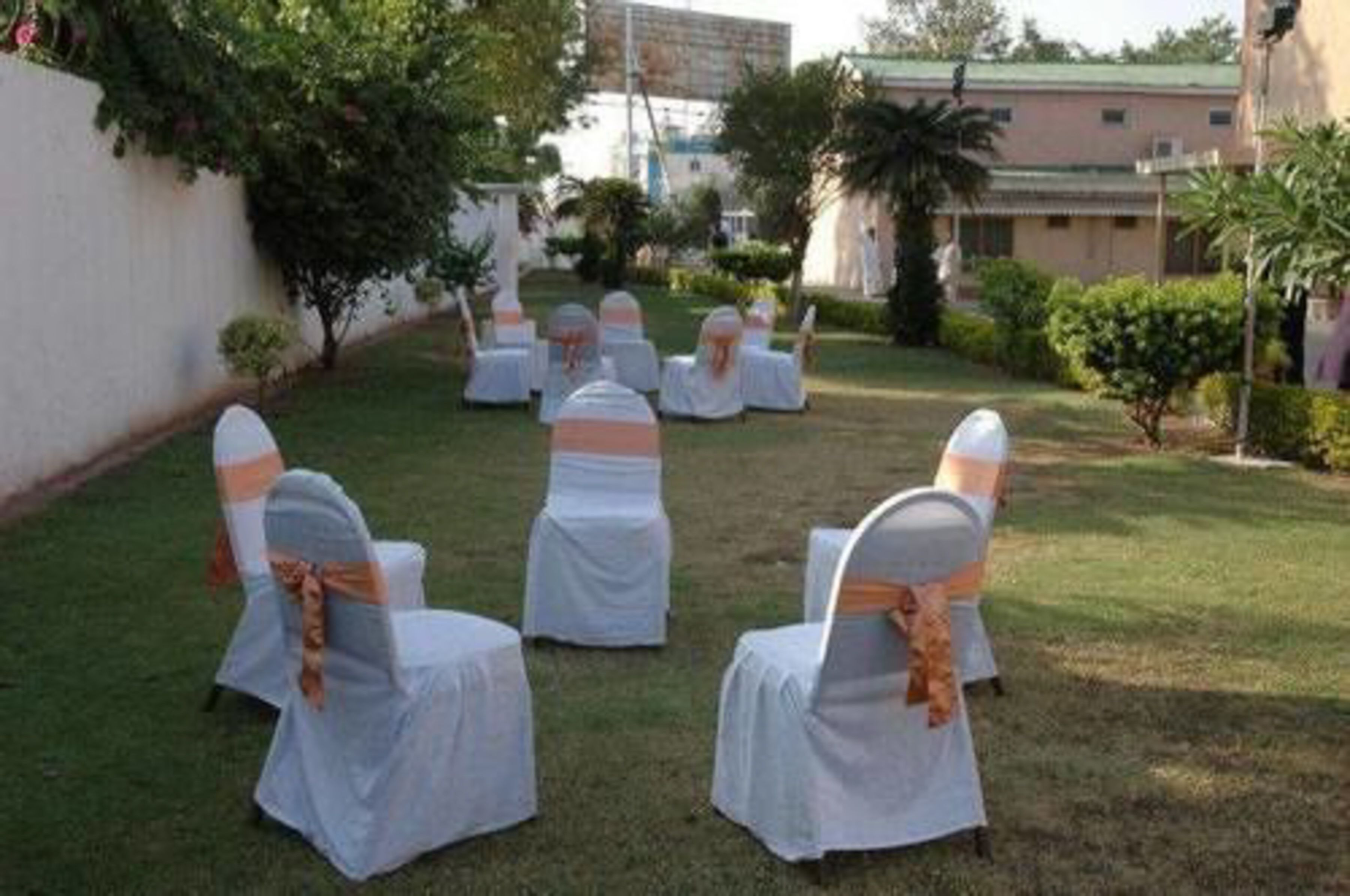 Outdoor wedding area