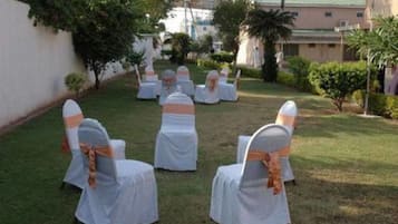 Outdoor wedding area