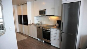 Appartement Deluxe, 1 chambre, cuisine, vue sur la ville | Cuisine privée