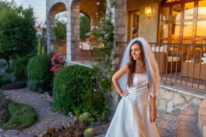 Outdoor wedding area