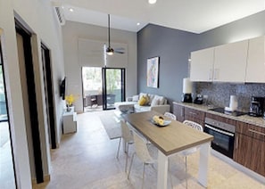 Apartment, 1 King Bed, Garden View (Palmares A04- 1Bedroom exquisite) | Living room | Flat-screen TV