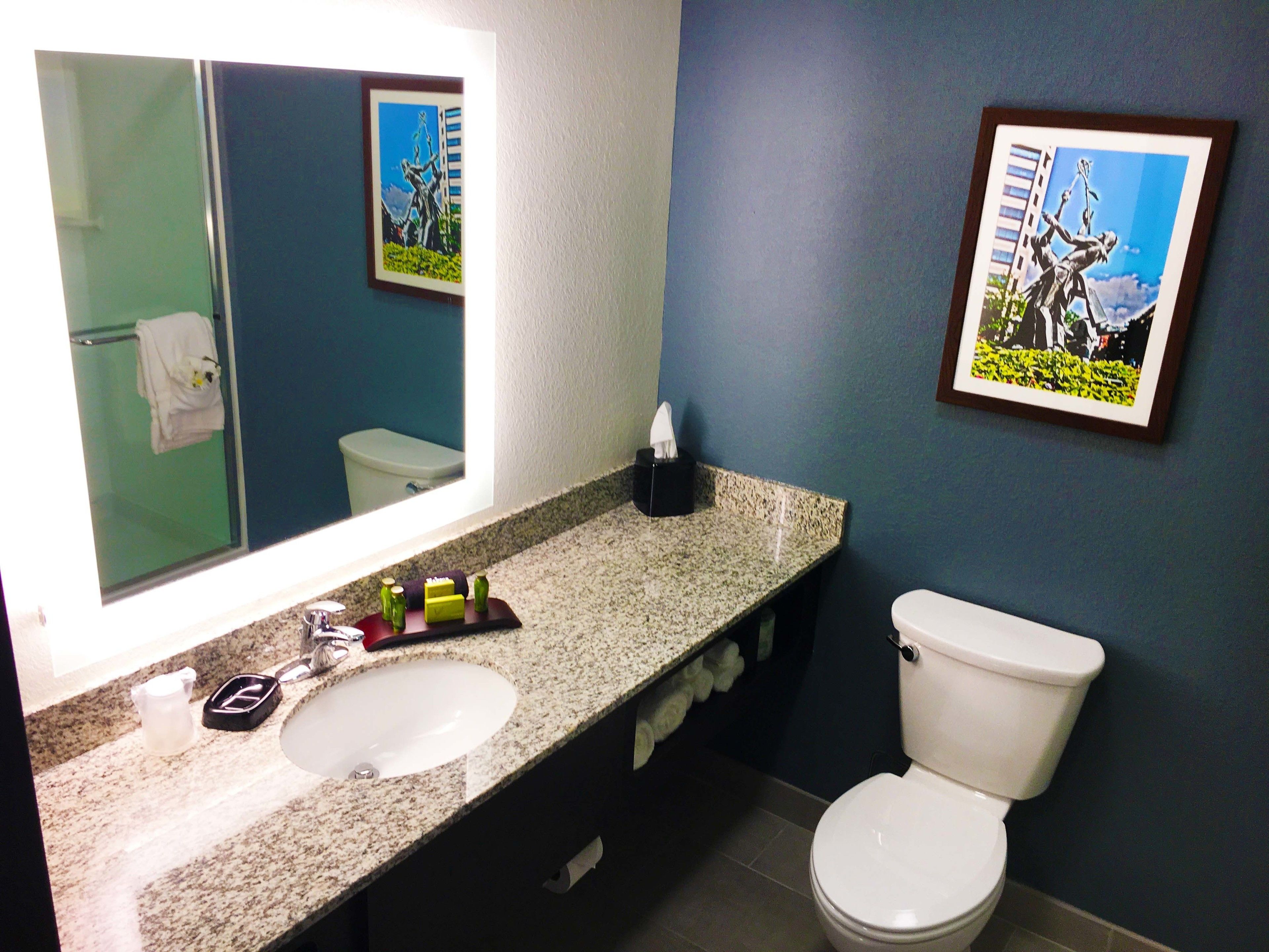 business studio, 1 king bed | bathroom | shower, free toiletries, hair dryer, towels