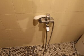 Shower, free toiletries, towels