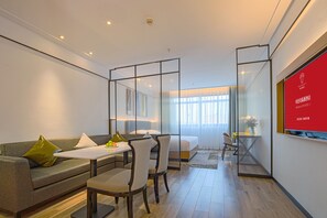 Premium Suite | Minibar, in-room safe, desk, blackout drapes - The Hotel V HangZhou (Hangzhou)