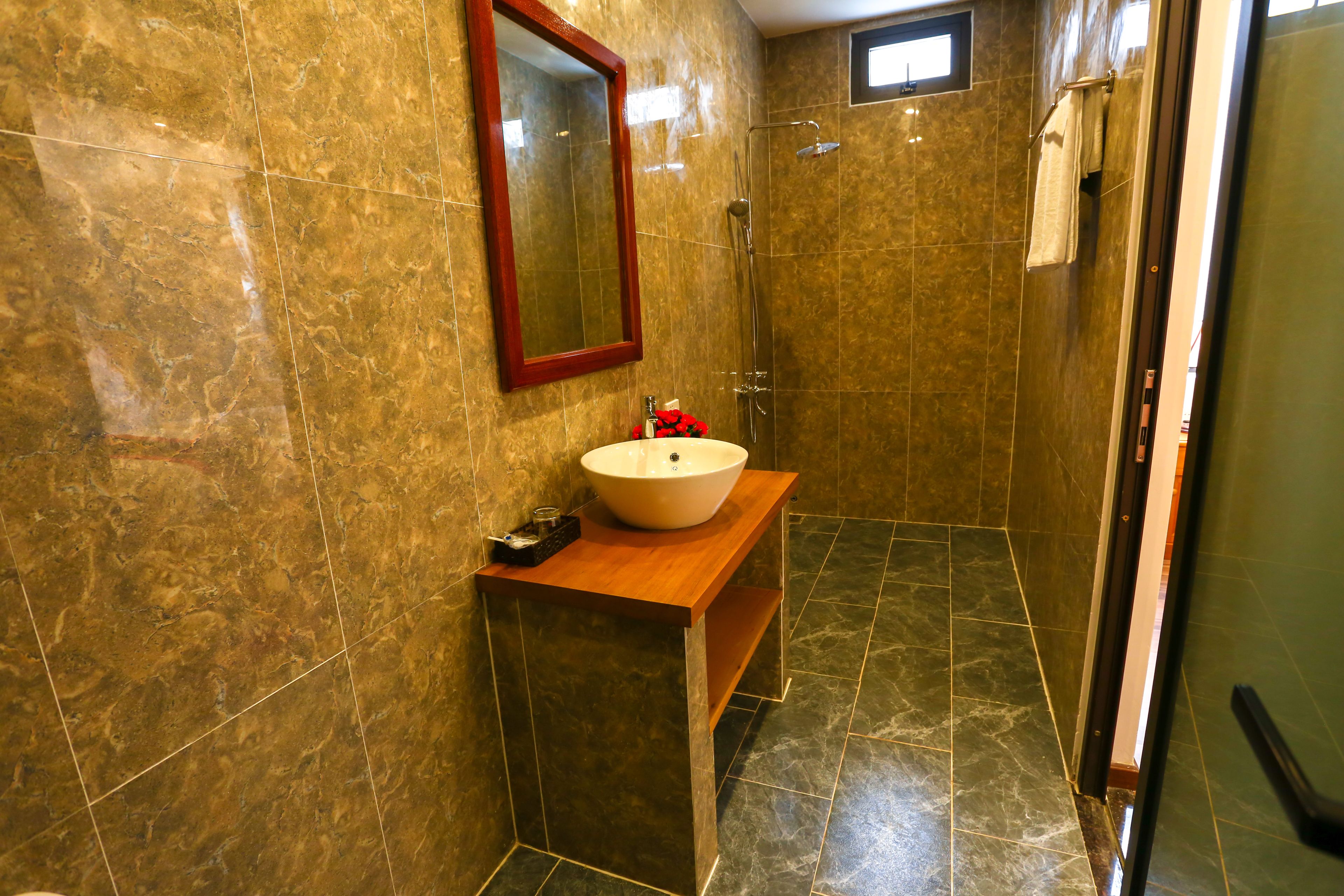 superior double room, 1 double bed | bathroom | shower, free toiletries, hair dryer, bathrobes