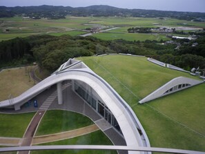 Vue sur la ville depuis l’hébergement