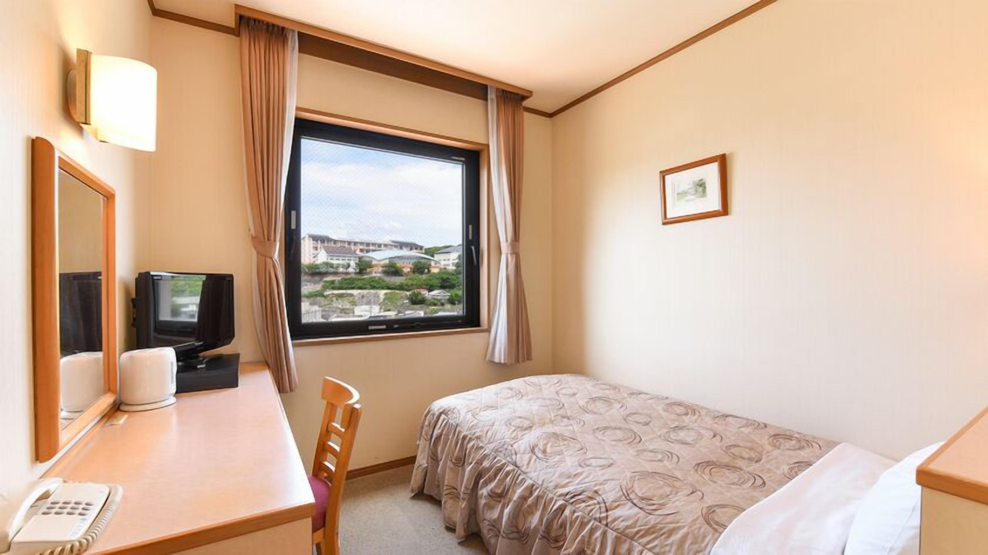 Desk, free WiFi, bed sheets