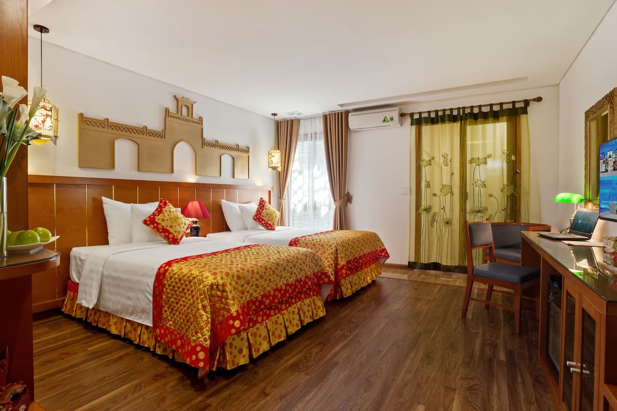 Phòng đôi hoặc 2 giường đơn, quang cảnh thành phố | Bộ trải giường bằng vải cotton Ai Cập, bộ đồ giường cao cấp