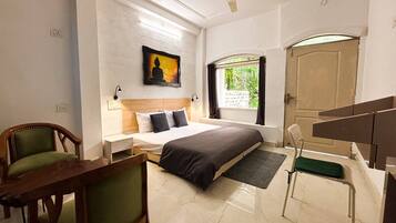 Deluxe Double Room, Garden View | Down comforters, desk, laptop workspace, blackout drapes
