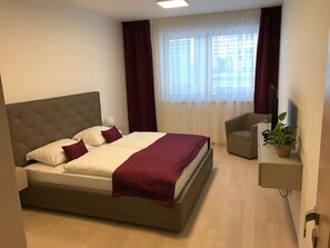 ラグジュアリー アパートメント 1 ベッドルーム キッチン (+ Living Room) | 1 室のベッドルーム、高級寝具、セーフティボックス (室内)、防音設備