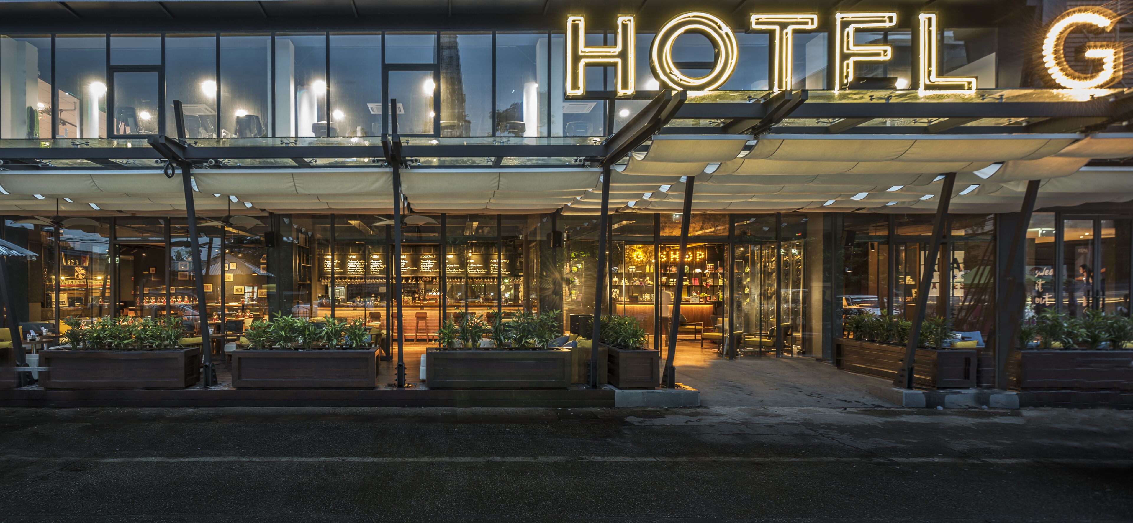 front of property – evening/night