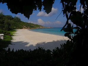 Beach nearby, white sand - Hotel L'Ocean (La Digue)