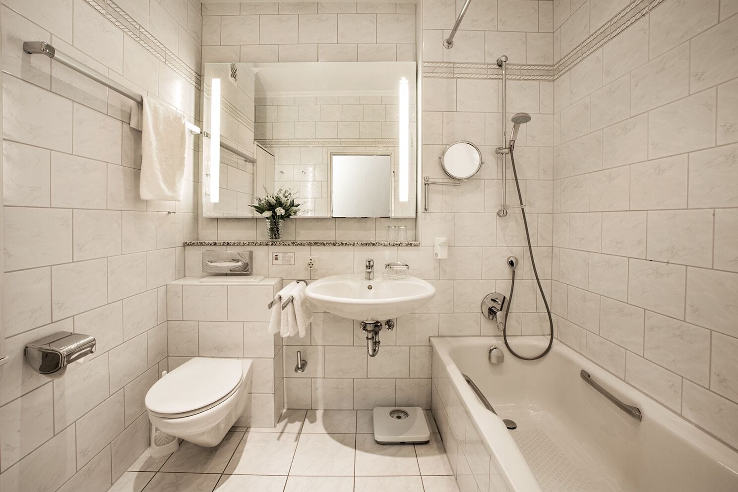 free toiletries, hair dryer, bathrobes, slippers