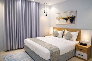 Premium bedding, free WiFi, bed sheets
