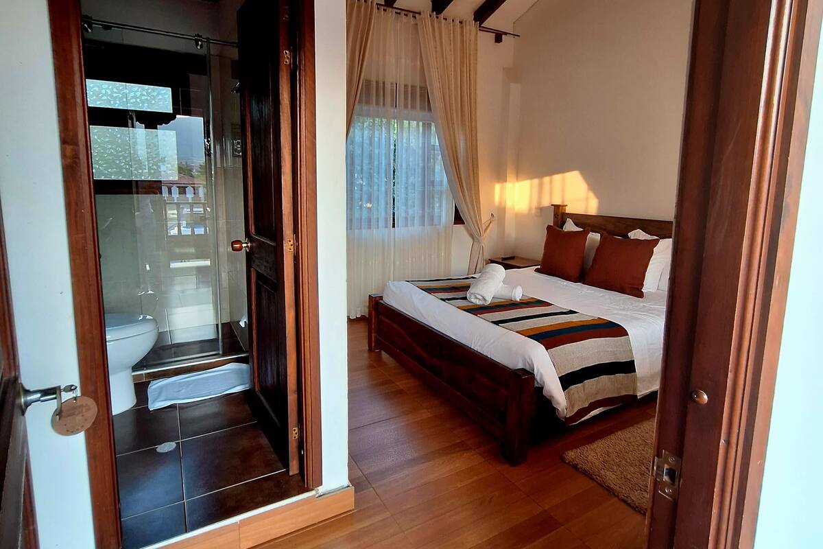 Premium bedding, down comforters, blackout drapes