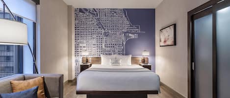 Suite, 1 cama King size, para no fumadores | Ropa de cama de alta calidad y escritorio