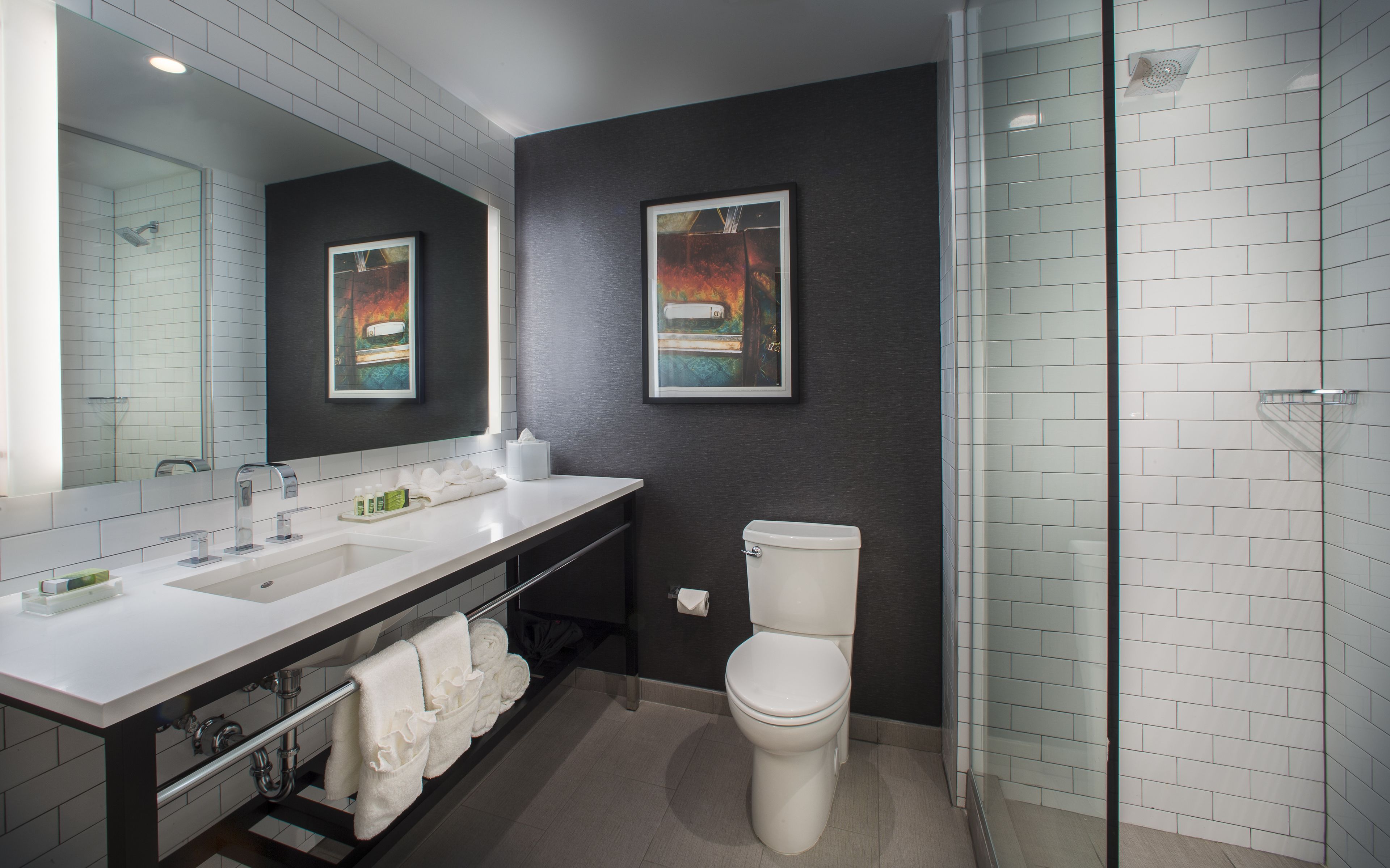 Free toiletries, hair dryer, towels