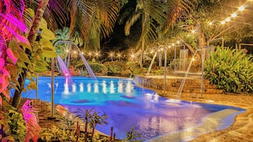 Outdoor pool, open 8:00 AM to 9:00 PM, free pool cabanas