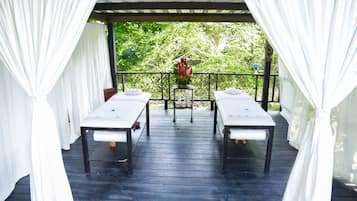 Outdoor treatment areas, massages