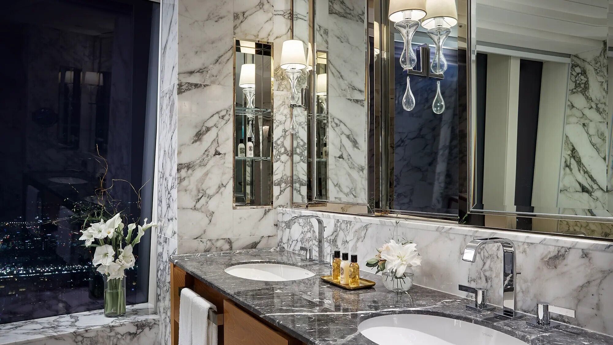 presidential suite | bathroom | separate bathtub and shower, deep-soaking bathtub, designer toiletries