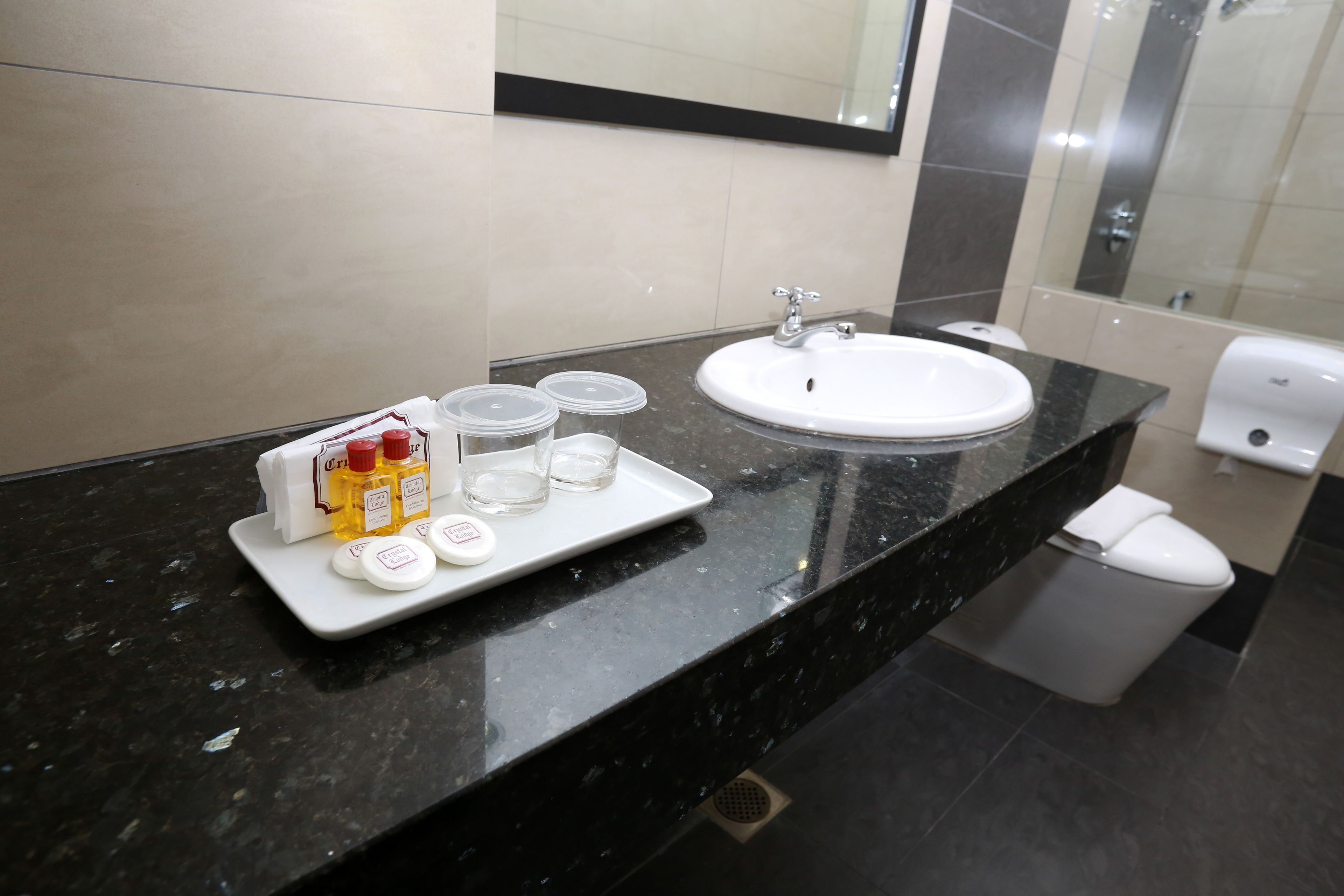 shower, free toiletries, hair dryer, slippers